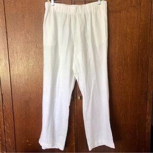White Linen Elliott Lauren Pants with Pockets! XL NWOT
